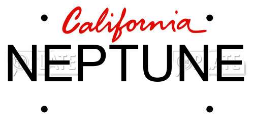 NEPTUNE California License Plate