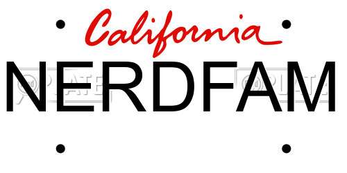 NERDFAM California License Plate