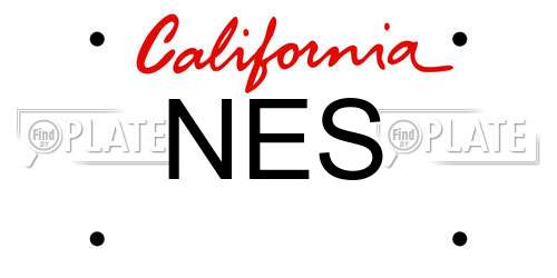 NES California License Plate