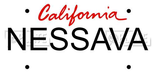 NESSAVA California License Plate
