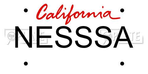 NESSSA California License Plate