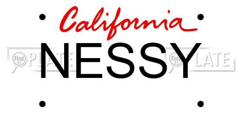NESSY California License Plate