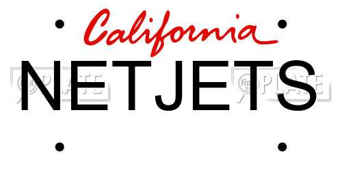 NETJETS California License Plate