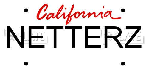 NETTERZ California License Plate