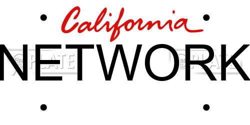 NETWORK California License Plate