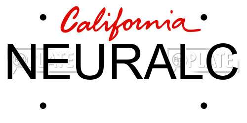 NEURALC California License Plate