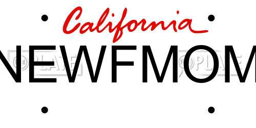 NEWFMOM California License Plate