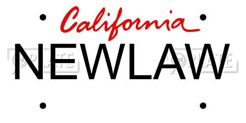 NEWLAW California License Plate