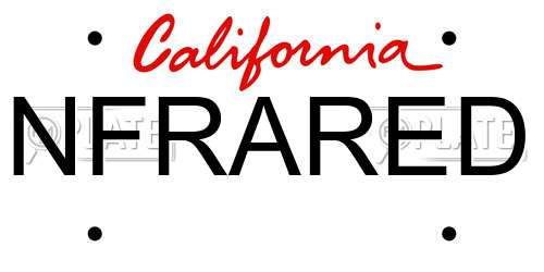 NFRARED California License Plate