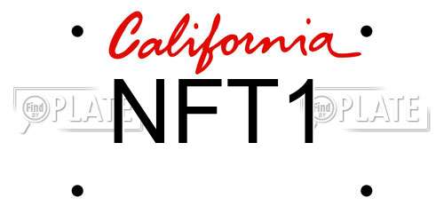 NFT1 California License Plate