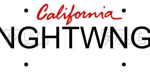 NGHTWNG California License Plate