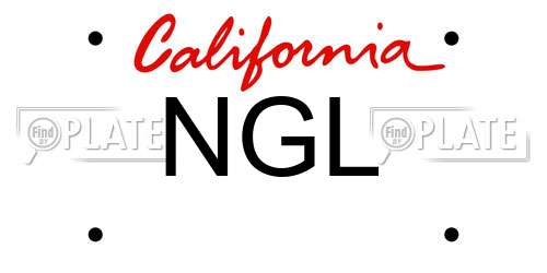 NGL California License Plate