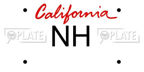 NH California License Plate