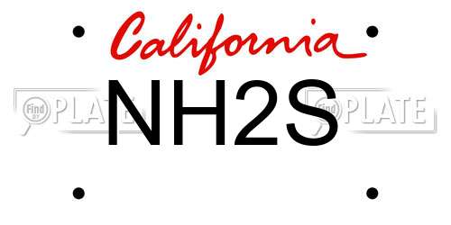NH2S California License Plate