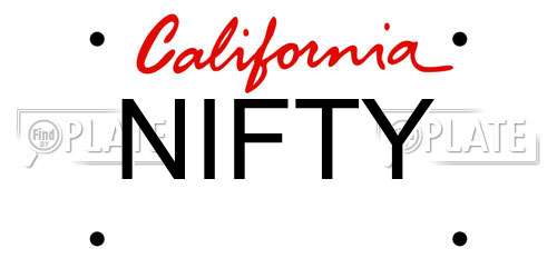NIFTY California License Plate