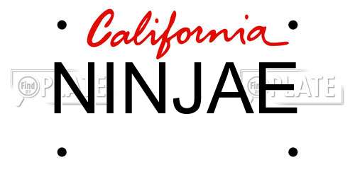 NINJAE California License Plate