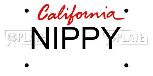 NIPPY California License Plate