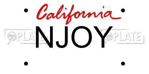NJOY California License Plate