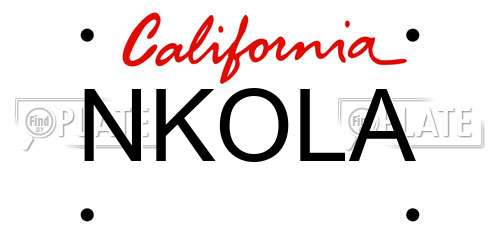 NKOLA California License Plate