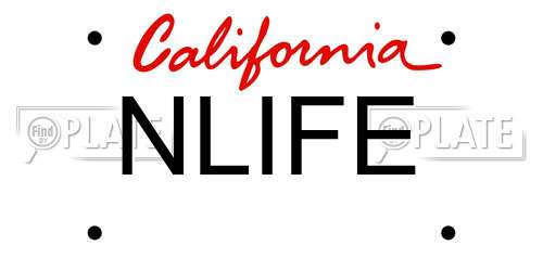 NLIFE California License Plate