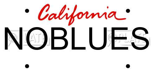 NOBLUES California License Plate