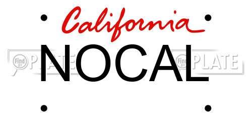 NOCAL California License Plate