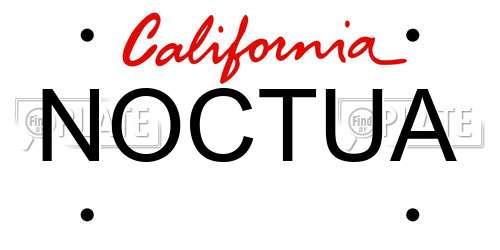 NOCTUA California License Plate