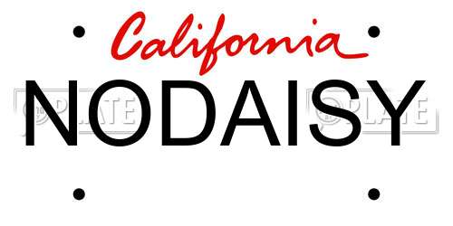 NODAISY California License Plate
