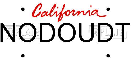 NODOUDT California License Plate