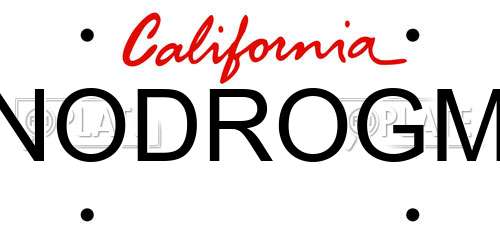 NODROGM California License Plate