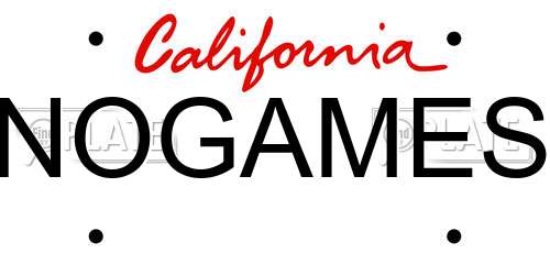 NOGAMES California License Plate
