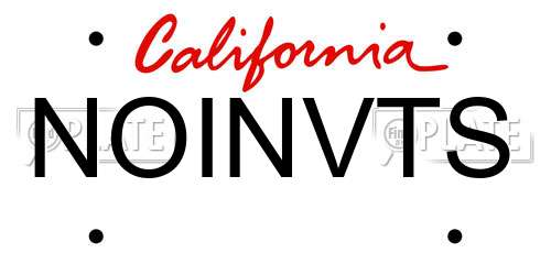 NOINVTS California License Plate