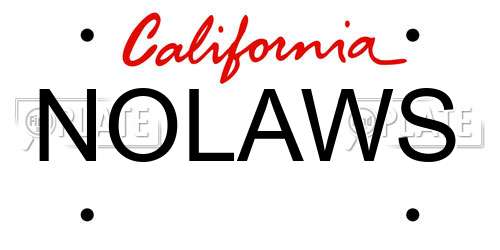 NOLAWS California License Plate