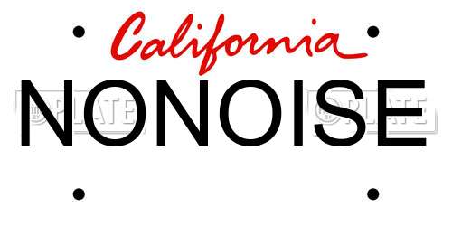 NONOISE California License Plate