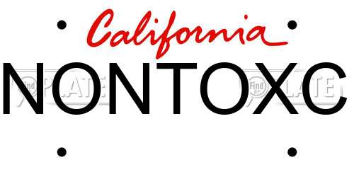 NONTOXC California License Plate