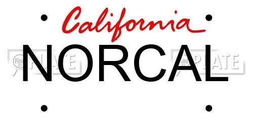 NORCAL California License Plate
