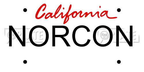 NORCON California License Plate