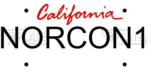 NORCON1 California License Plate