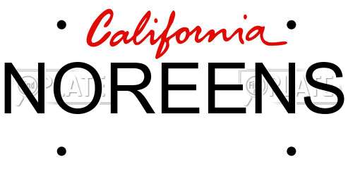 NOREENS California License Plate