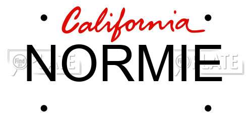 NORMIE California License Plate