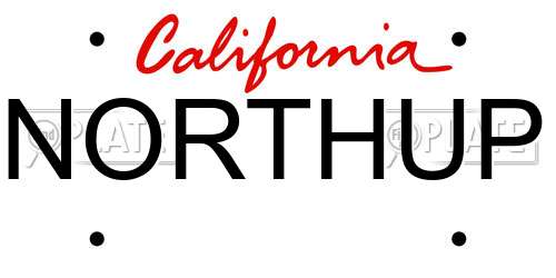 NORTHUP California License Plate