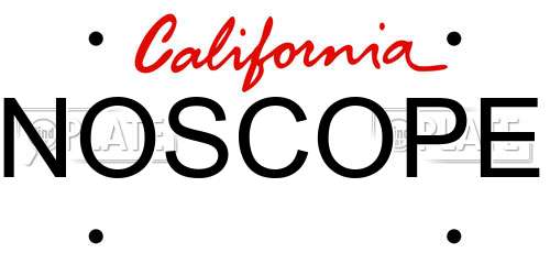 NOSCOPE California License Plate