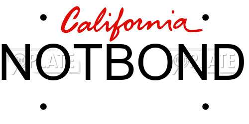 NOTBOND California License Plate