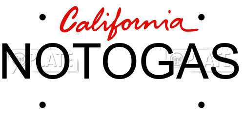 NOTOGAS California License Plate