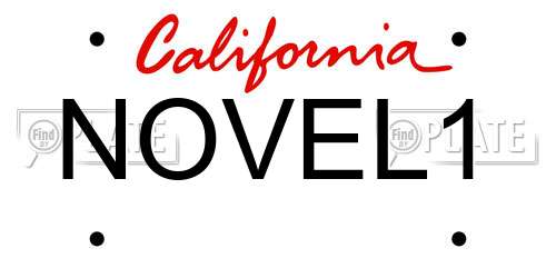 NOVEL1 California License Plate