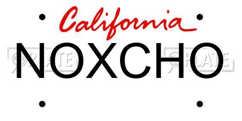 NOXCHO California License Plate