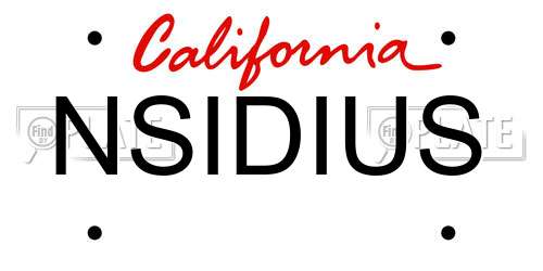NSIDIUS California License Plate