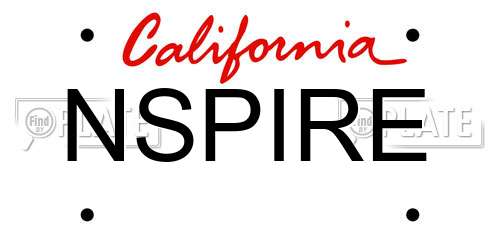 NSPIRE California License Plate