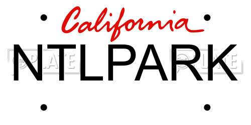 NTLPARK California License Plate