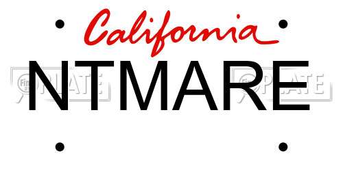 NTMARE California License Plate